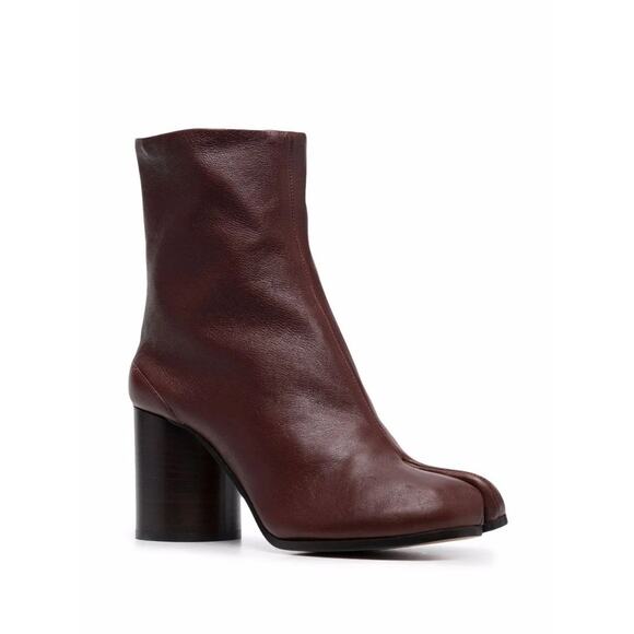 Maison Martin Margiela Shoes - Maison Margiela Tabi 80mm Leather Ankle Boots - 10 - Brown